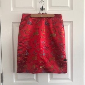 Red skirt